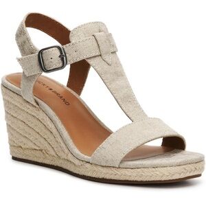 Lucky Brand Women's Tan Wedge Sandals